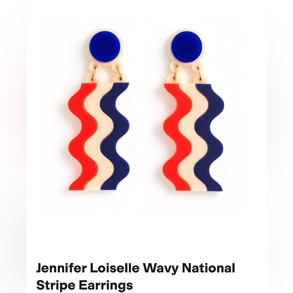 Jennifer Loiselle Wavy Stripe Acrylic Earrings